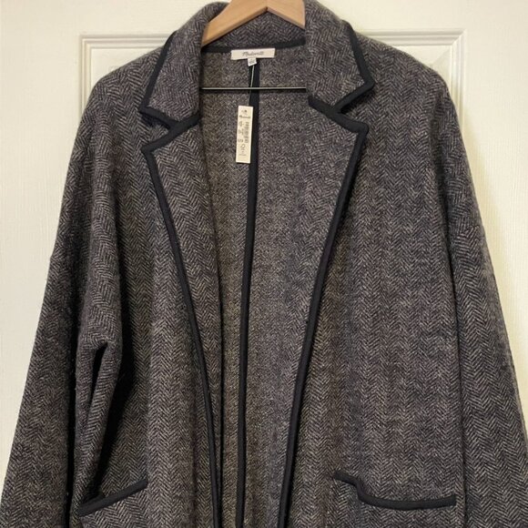 Madewell Herringbone Courton Sweater Coat– Size L (NWT) - Picture 4 of 7